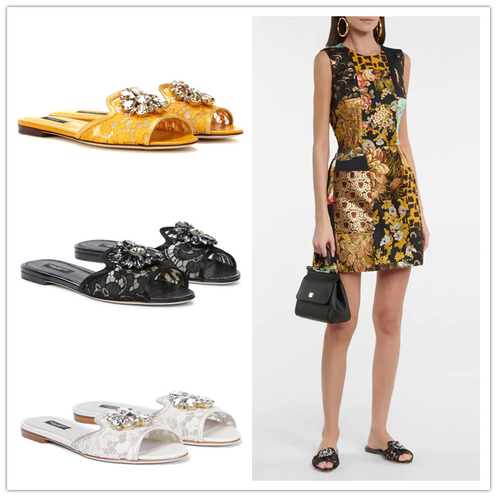 

Designer Slide Sandals Women's Bianca Embellished Slip-On Sandal Flat Heel EU35-43 With Box Holiday Beach Indoor Outdoor, 08