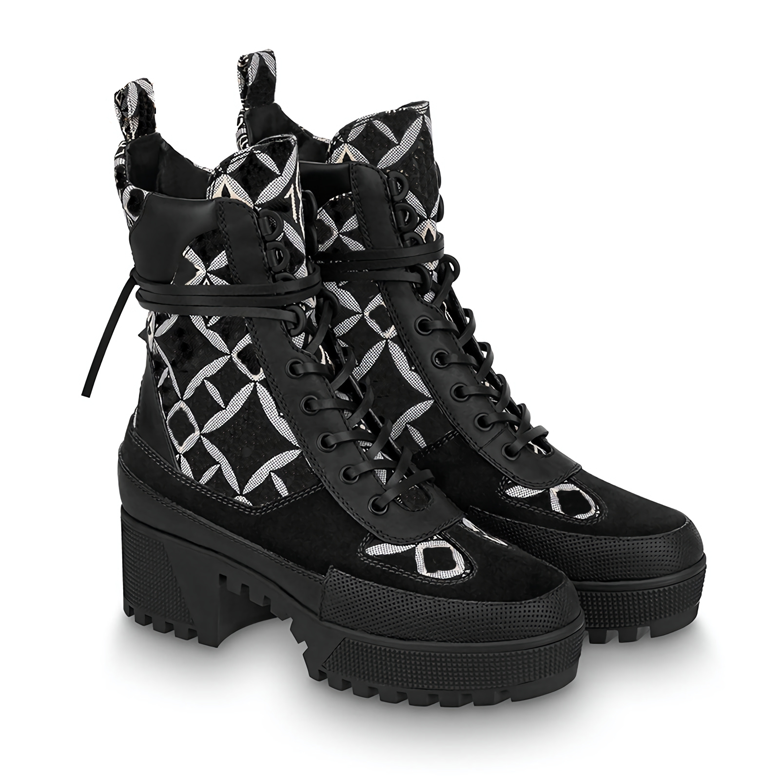 

2022 New Designer Women's Casual Shoes Lace Up Short Boots Thick Bottom Women's Boots 35-42, Box