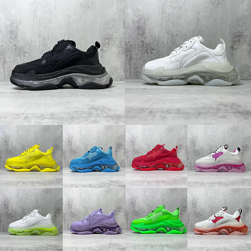 

Triple S Boots For Men Women Fashion Paris Plate-forme Designer Sneaker Tripler Black Beigei Cushion Platform Shoes Thick Clear Sole Martin Booties Winter Trainers, 31