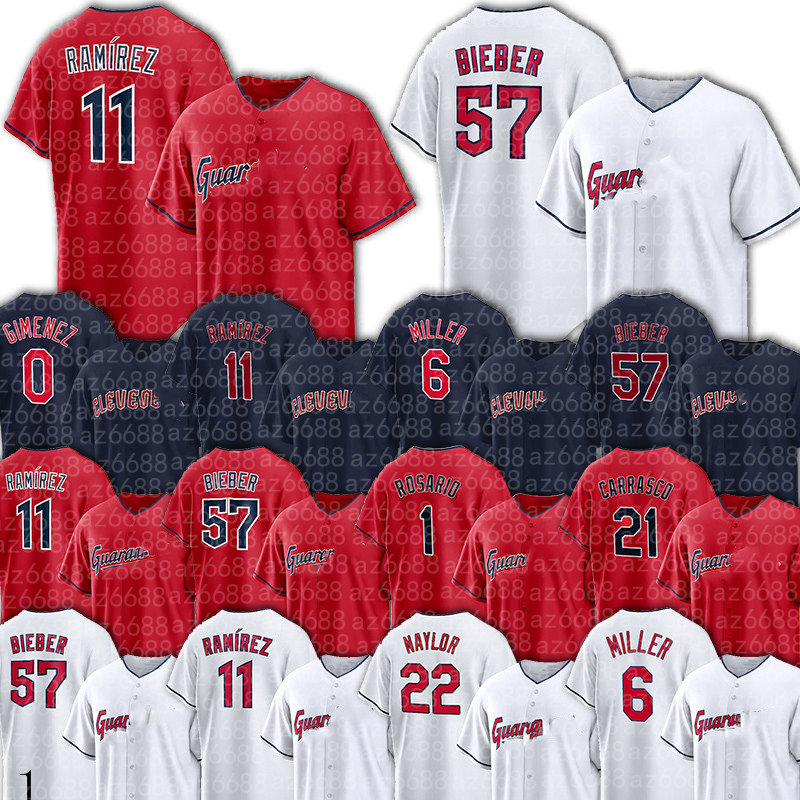 

Jose Ramirez Oscar Gonzalez Baseball Jerseys Steven Kwan Josh Naylor Amed Rosario Andres Gimenez Myles Straw Cleveland Austin Hedges Will Brennan Guardians Miller, Custom cool base men jersey