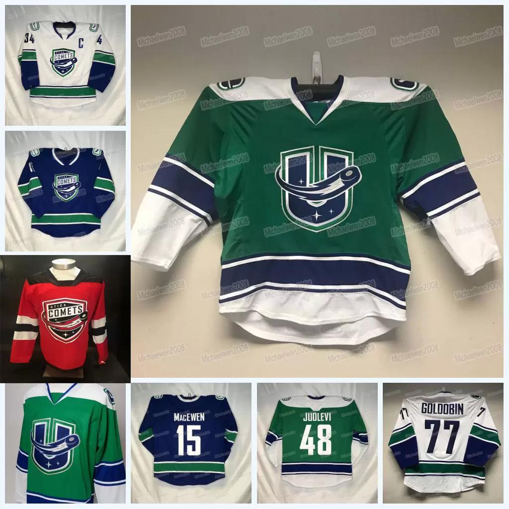 

College wear hockey Utica Comets Hockey Jersey AHL Custom Women Youth Reilly Walsh Fabian Zetterlund Graeme Clarke A.J. Greer Nate Schnarr R