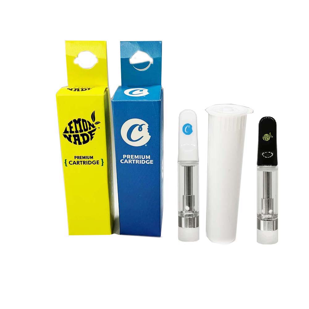 

Retail Cookies Premium Carts Empty Vape Cartridges 510 Thread Atomizers 10 Strains Available Ceramic Coil Vapes Carts with packaging