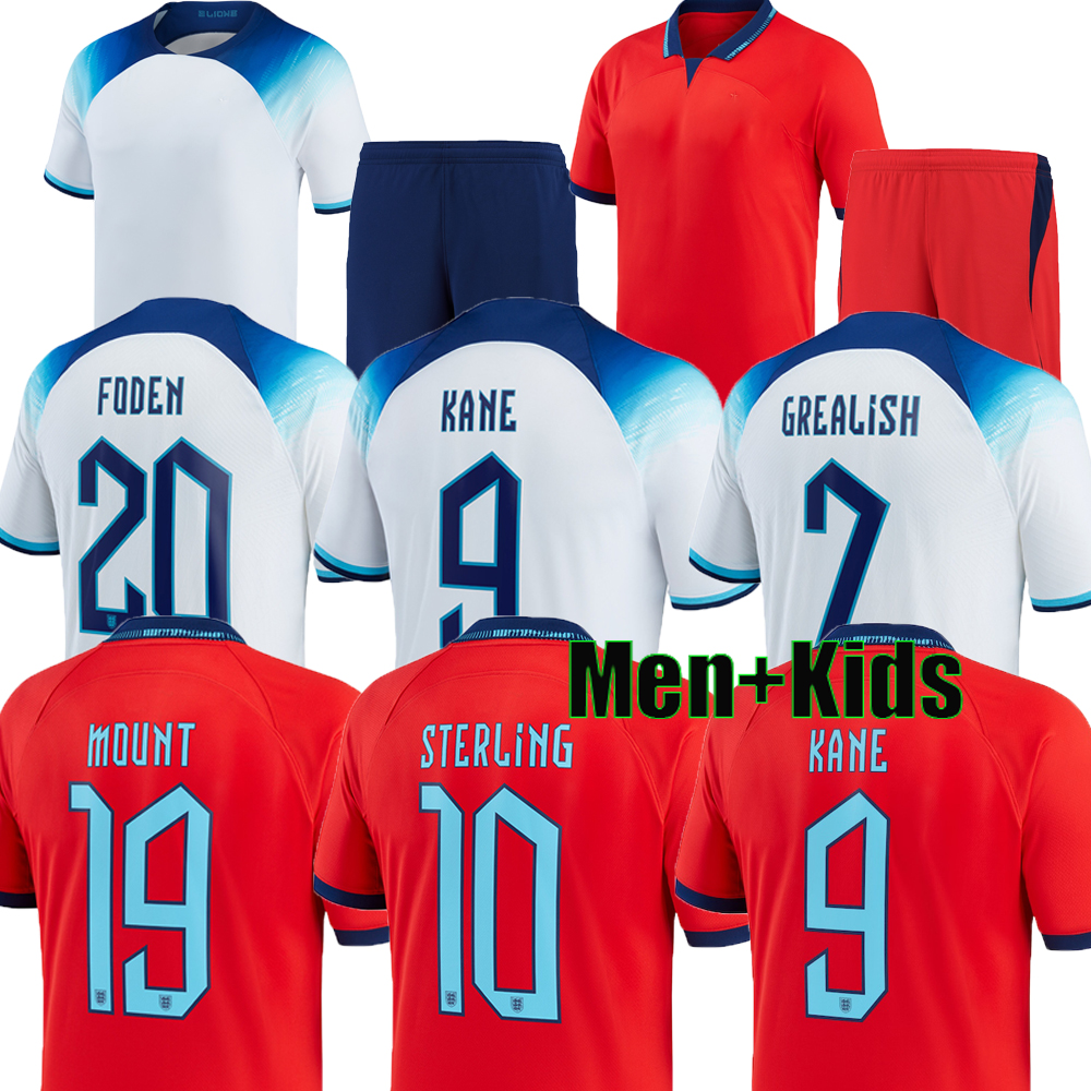 

2022 KANE GREALISH Soccer Jersey Football Shirt SANCHO STERLING Men Kids kit sets MOUNT RASHFORD de futbol Classic Vintage Jersey, Away patch
