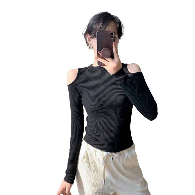 

Zometg Women's Sweater knitted clothing Fahion Ladies Tops&Tees Autumn Long Sleeve Zmtgl041, Black