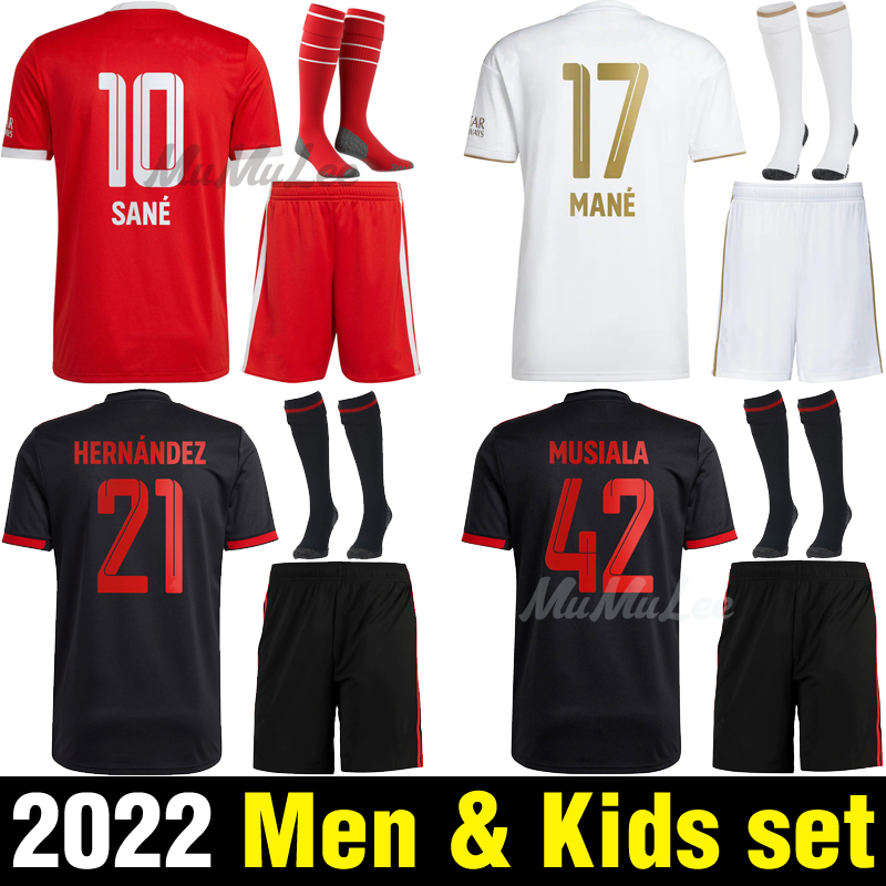 

MANE soccer jersey FANS 22 23 GORETZKA SANE KIMMICH MULLER DAVIES football shirt Men Kids kit socks 2022 2023 home away MUSIALA BAYERN