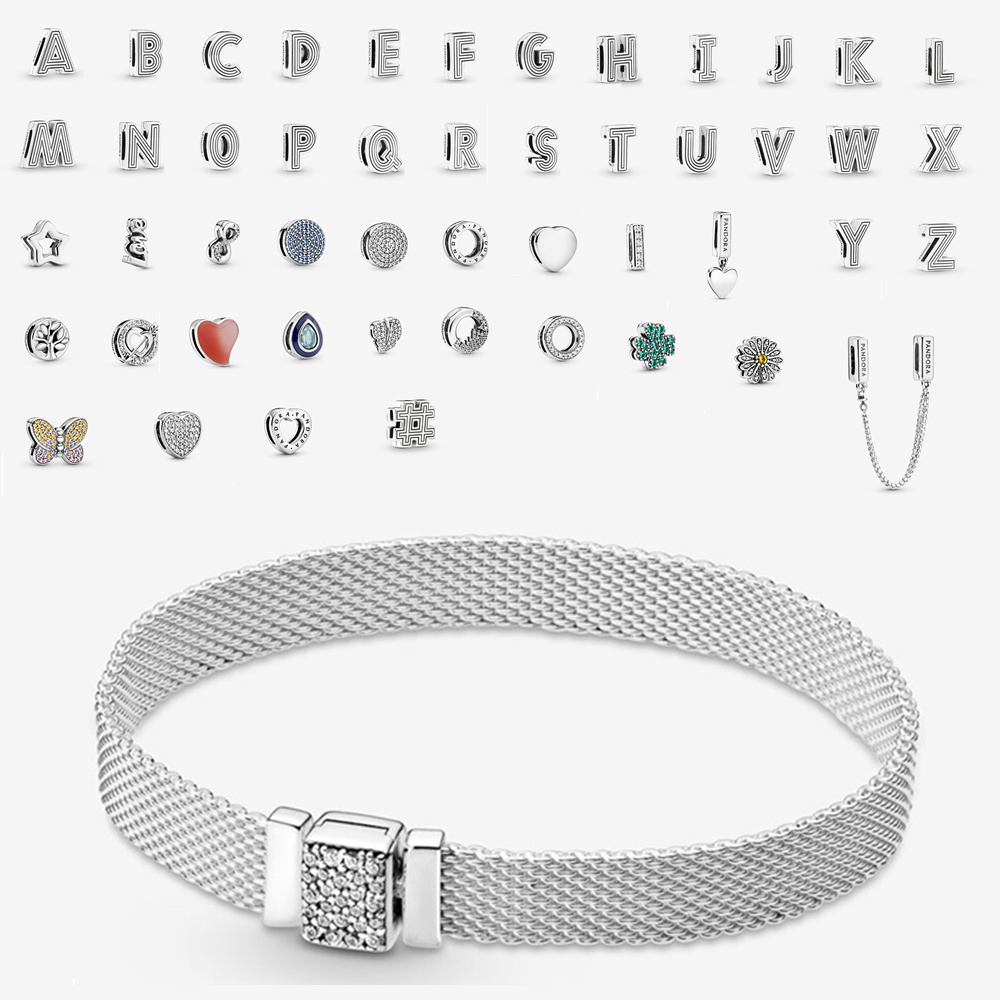 

925 Sterling Silver Dangle Charm Women Beads High Quality Jewelry Gift Wholesale Ladies Jewelry Suitable Bead Fit Pandora Charms Bracelet DIY