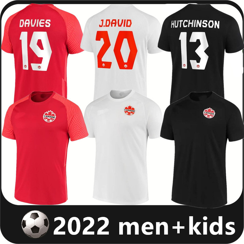 

2022 World Cup jersey Canada Soccer Jerseys home away black DAVIES DAVID national team EVSTAQUIO HUTCHINSON LARIN CAVALLINI LARYEA MILLAR football shirts, 22/23 home