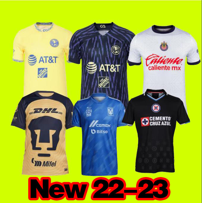 

2022 2023 Club America Cruz Azul Soccer Jersey 22 23Guadalajara Chivas Tijuana UNAM Tigres Atlas home away third Liga Football Shirts Santos Laguna mexico Monterrey, [chivas]away