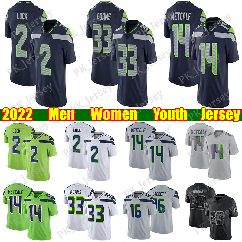 

14 DK Metcalf 16 Tyler Lockett Football Jersey Bobby Wagner Jamal Adams FAN Drew Lock Will Dissly Jordyn Brooks Quandre Diggs Neal Walker III jerseys, Mix order(please mark the color)
