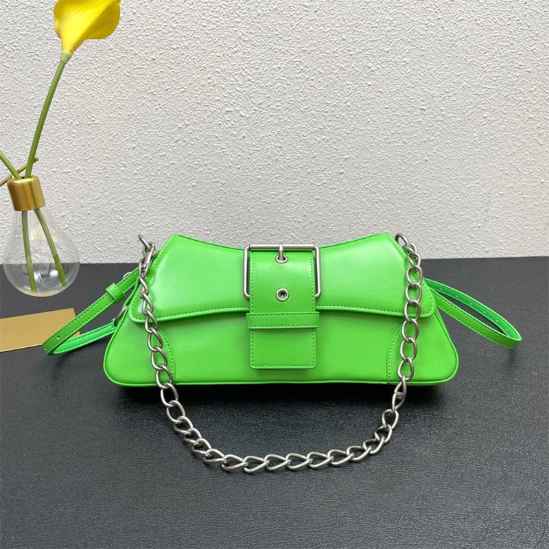 Irregular alligator pattern shoulder bag Fashion original metal chain handbag New cow leather brand armpit bags Designer lady star same cross bod