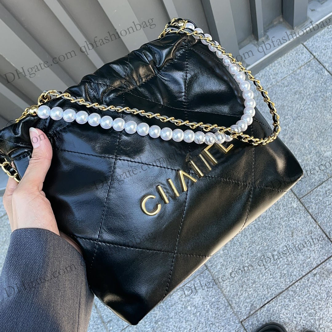 

Designer Channel Bags For Women Black CC Handbag Leather Chain Slant Shoulder Clutch Flap Totes Bag Double Letters Solid Hasp Waist Square Stripes Luxury Wallet E9JV, Box