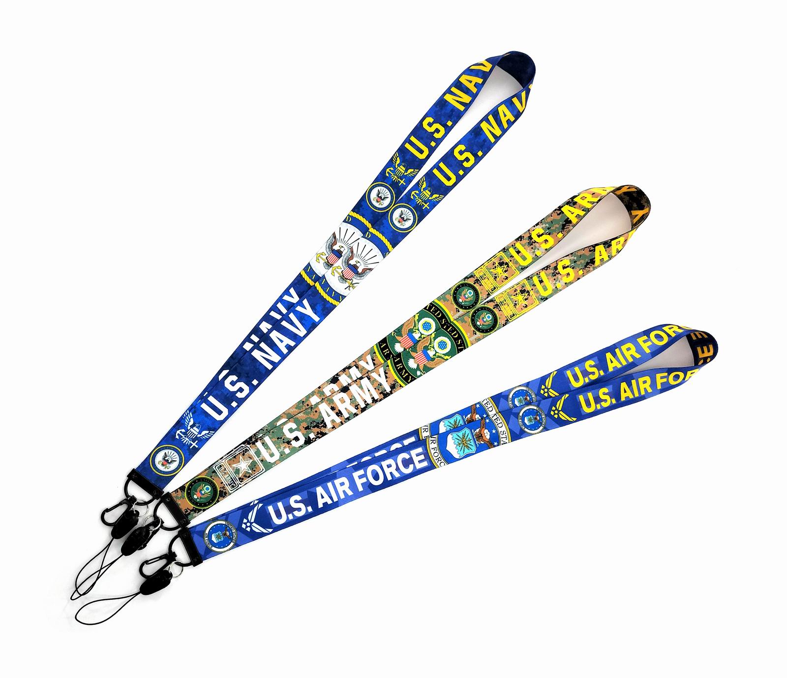 U.S. Army Air Navy mobile phone Keychains Lanyard Neck Strap lanyards Card ID Badge Holder KeyChain Holder Key Rings Accessories Gift-image-810504373