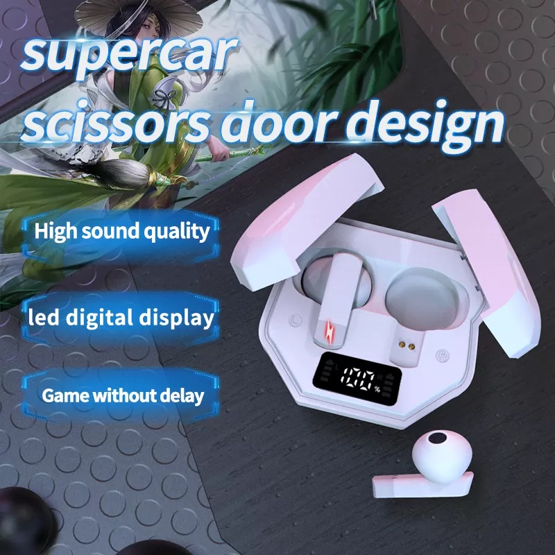 écouteurs de téléphone portable écouteurs bluetooth écouteurs sans fil écouteur puce transparence métal renommer pour iPhone14 et Samsung