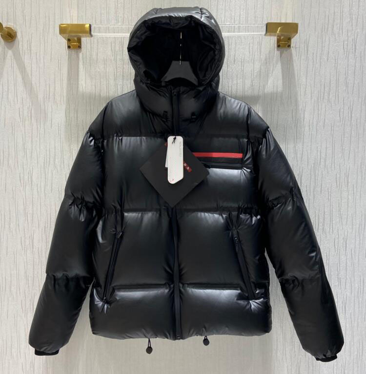 

Red label down jacket for men and women High quality fashion designer brand Women's clothing Thickened warm down jacket Bread jacket, Black