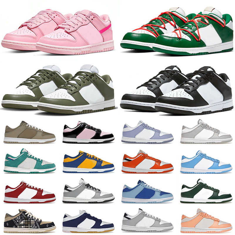 

2022 mens women running shoes skate low sneakers size 13 14 Black White Panda Medium Olive Dunks Pink Offs White UCLA Grey Fog Dunkes Trainers 36-48, A51 cherry 36-45