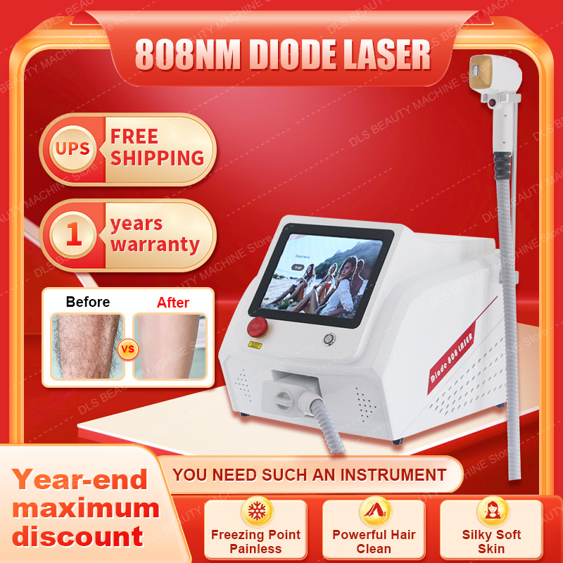 CE Certified Laser Machine Ice Platinum 808nm Diode Laser Hair Removal Equipment Cooling Head Painless Epilation Facial Body Hair-image-778698250