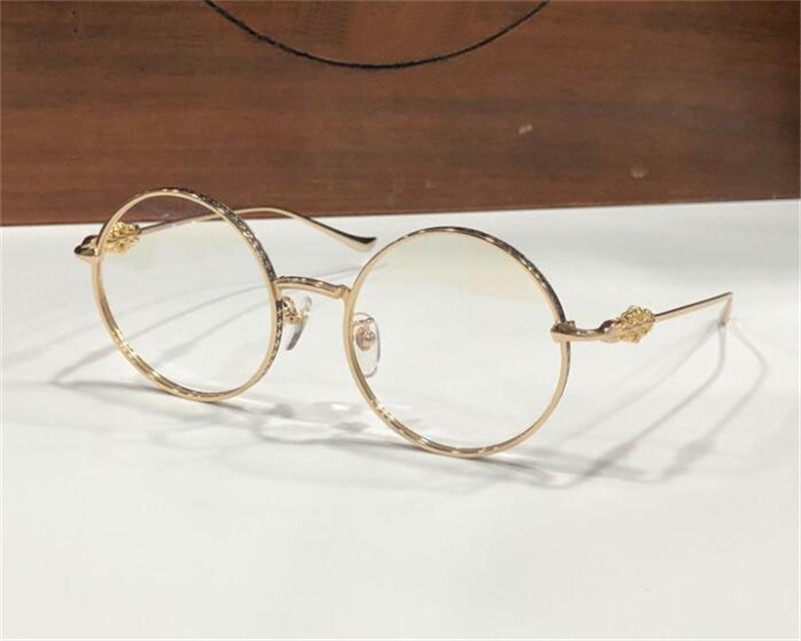 Nouveau design de mode monture métallique ronde lunettes optiques GORGINA-I style rétro simple et polyvalent avec boîte peut faire des lentilles