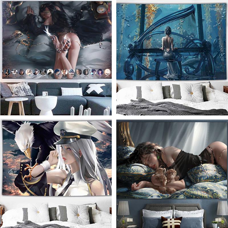 

Tapestries Sexy Anime Hippie Dormitory Room Decoration Big Wall Cloth Support Tapestry Cartoon Hanging Bohemian