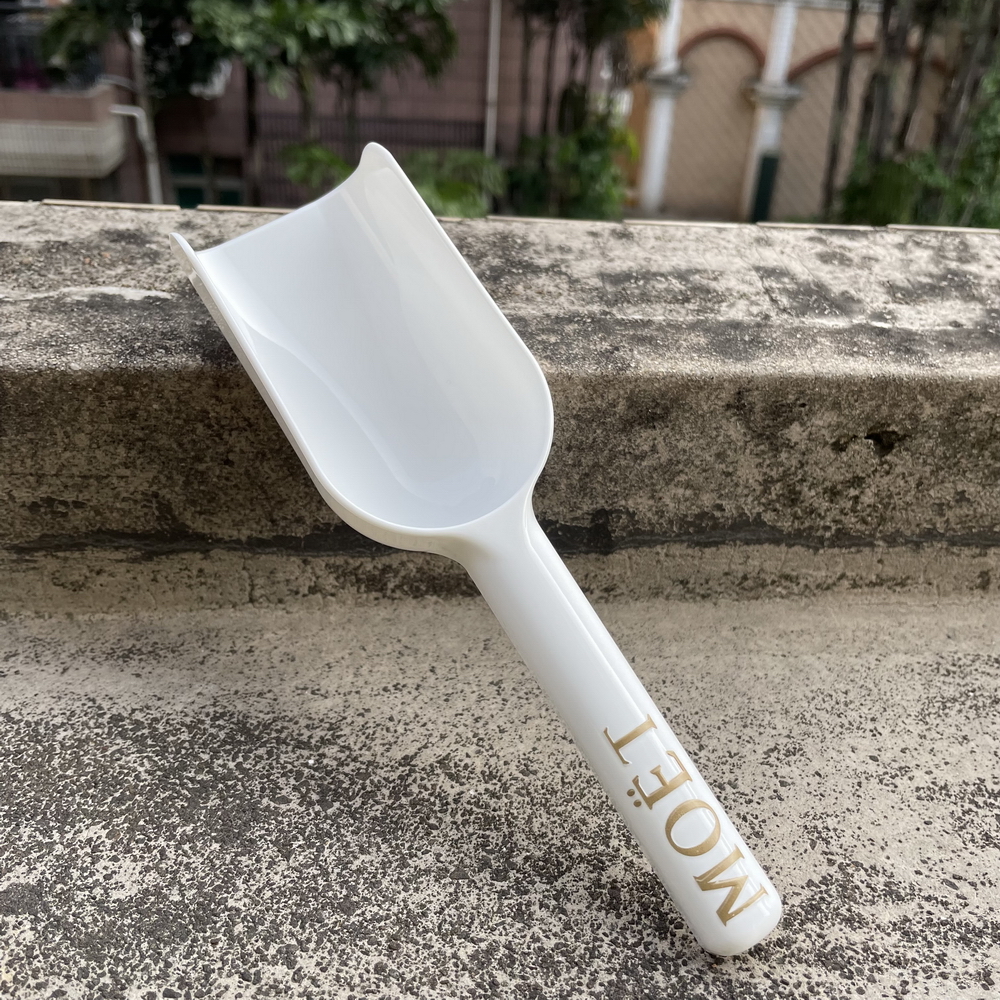 

Kitchen Utensils Plastic Small Ice Scoop White Spoon for Ice Cube Shovel moet chandon scoops