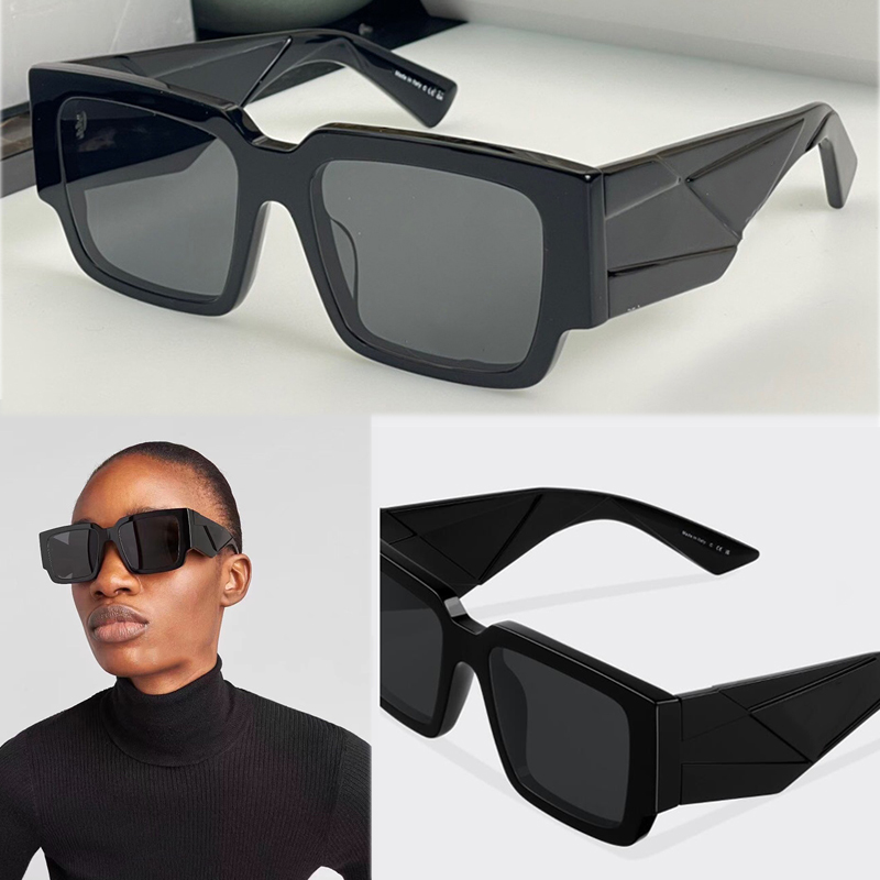 Black leopard brown ladies fashion sunglasses for women thick Acetate frame square laser signature sun glasses Symbole men SPR12 summer Fashion P-image-810516429