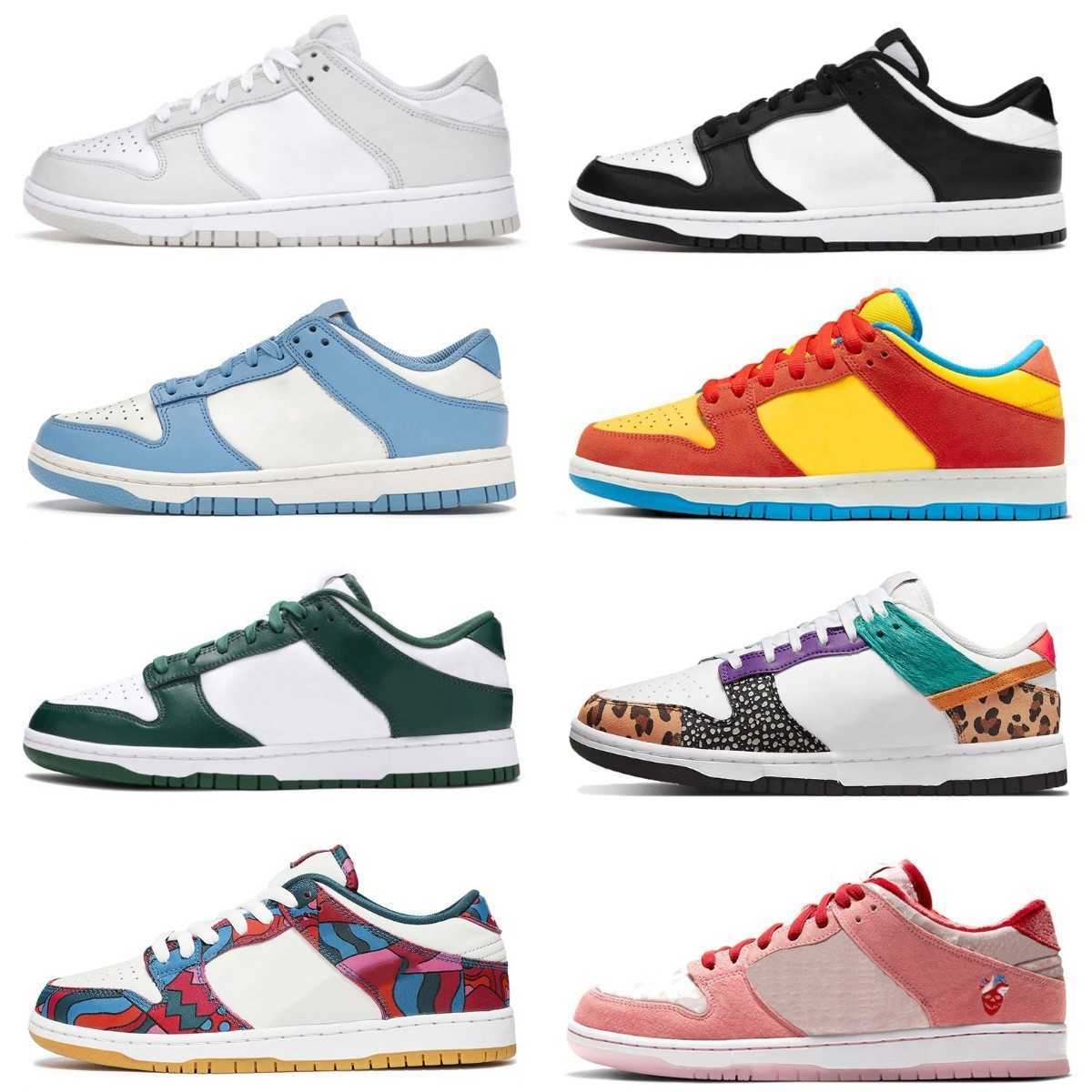 

2023 Trainer SB Lows Running Shoes DuNkS Safari Mix Paisley UNC Black White Women Men World Champ Sports Bart Simpson Green Chunky Dunky Grey Fog Designers Sneakers, Please contact us