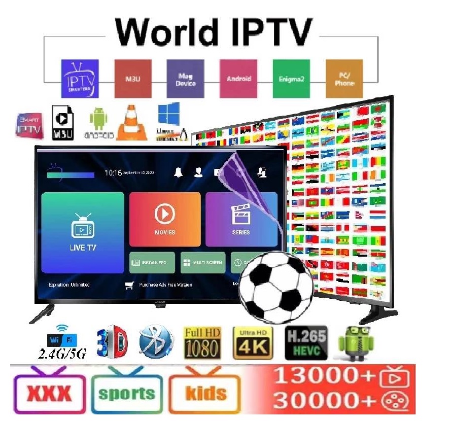 

Smart IP TV full HD Pro xxx Live VOD STB IOS PC VLC Enigma2 Free 24 Hours Test
