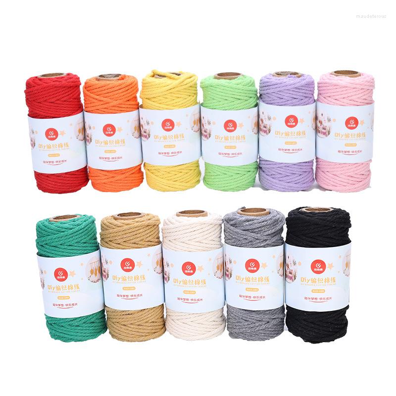 

Clothing Yarn 3mm Diameter 80g Colored Macrame Cord Natural Cotton Soft Unstained Rope For Handmade Plant Hanger Wall Hanging Craft Making