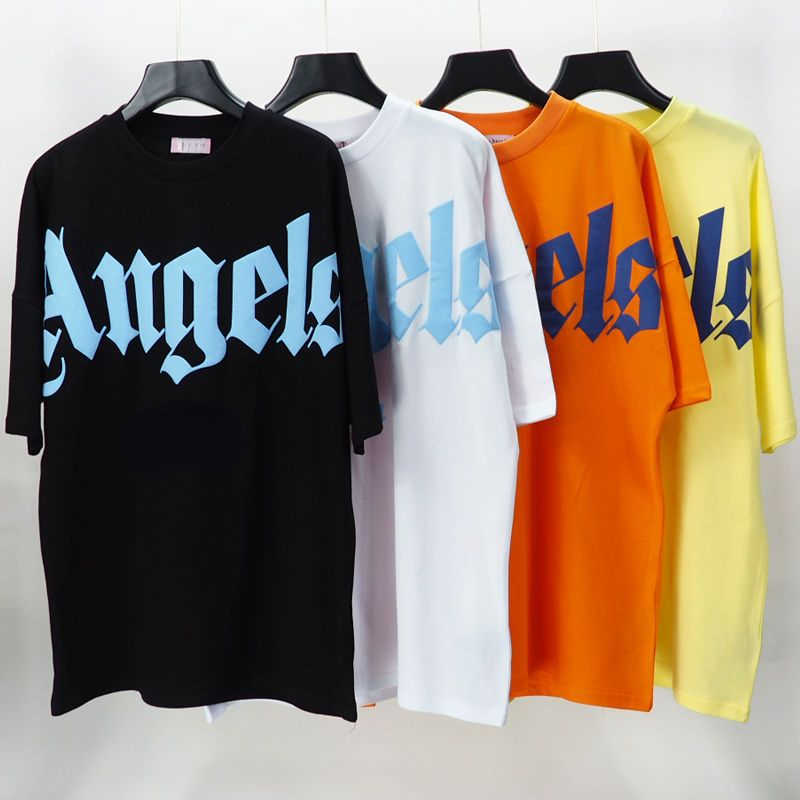 

Summer mens t shirt palm designer sweatshirt oversize short sleeve T-shirt 3d printing men women fashion hip-hop pullover sports tee, Yellow