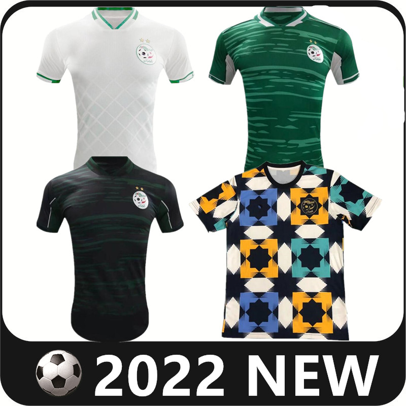 

2022 Algeria Mens Soccer Jerseys 2023 SLIMANI MAHREZ FEGHOULI BENNACER ATAL 22 23 Home Away 3rd Football Shirts Short Sleeve Uniforms