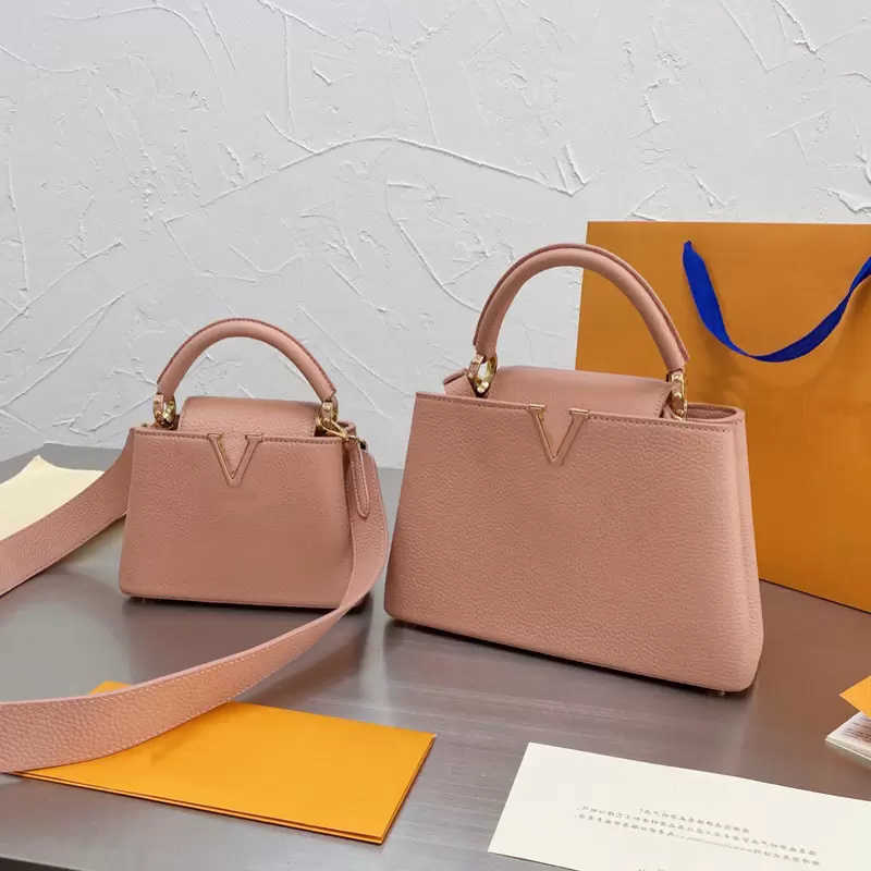 

Designer Tote Bags Capucines Star Style Handbag Lady Tote Women Hand Litchee Pattern Genuine Leather Famous Crossbody Detchable, Customize