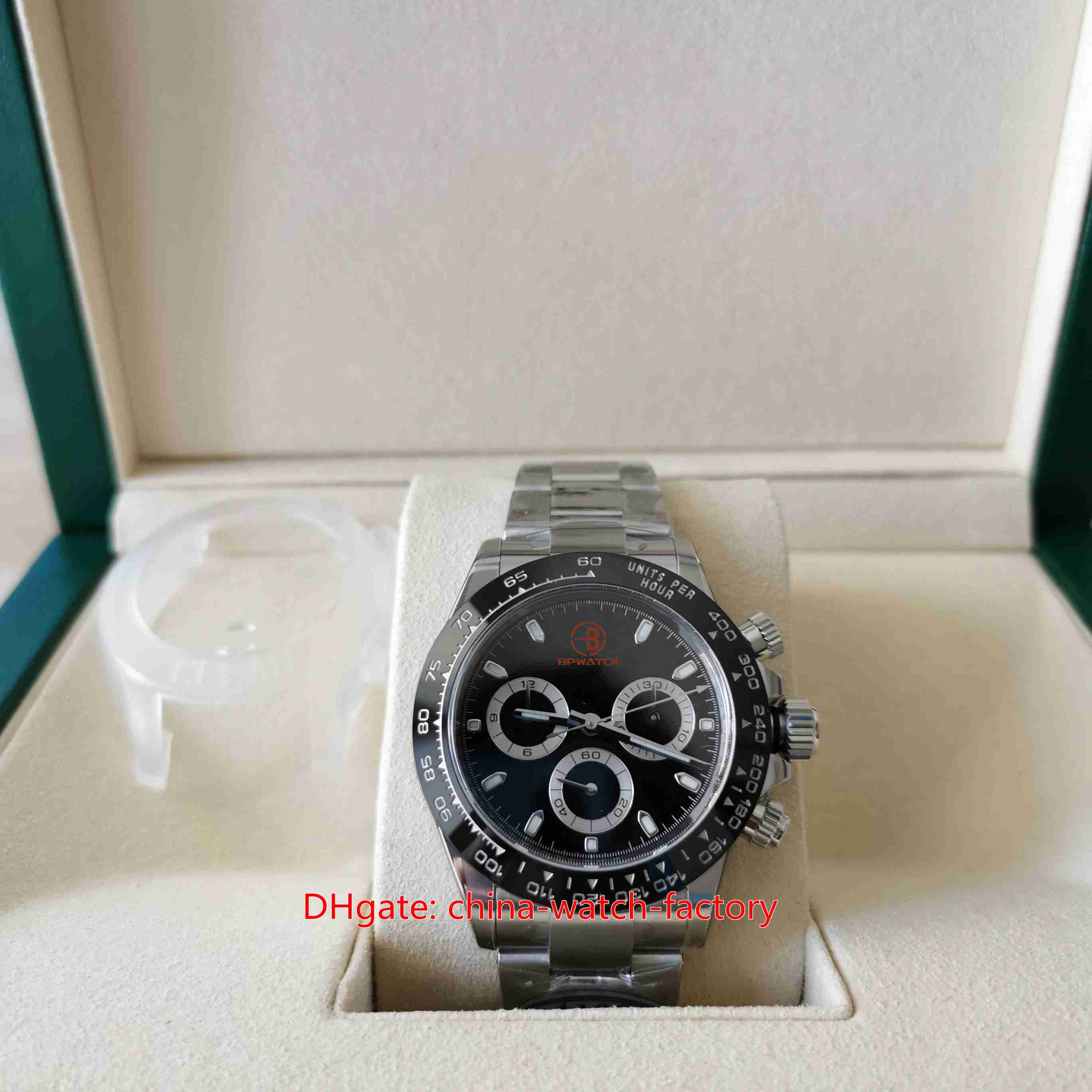 

CLEAN Maker Mens Watch CAL.4130 Movement Ultra-thin 40mm x 12.5mm Cosmograph 116500-0002 Chronograph Workin Ceramic Mechanical Automatic Watches Men's Wristwatches, No box papers