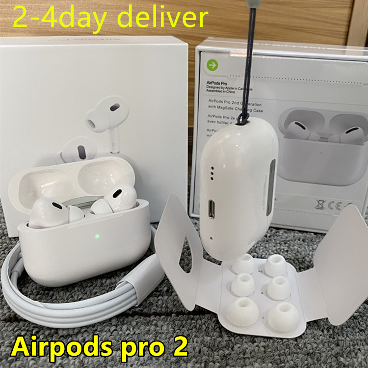 

2nd generation Apple AirPods pro 2 ANC Noise cancellation AP3 Airpods Earphones Airpod Earbuds H2 Chip Wireless Charging Bluetooth Headphones, White