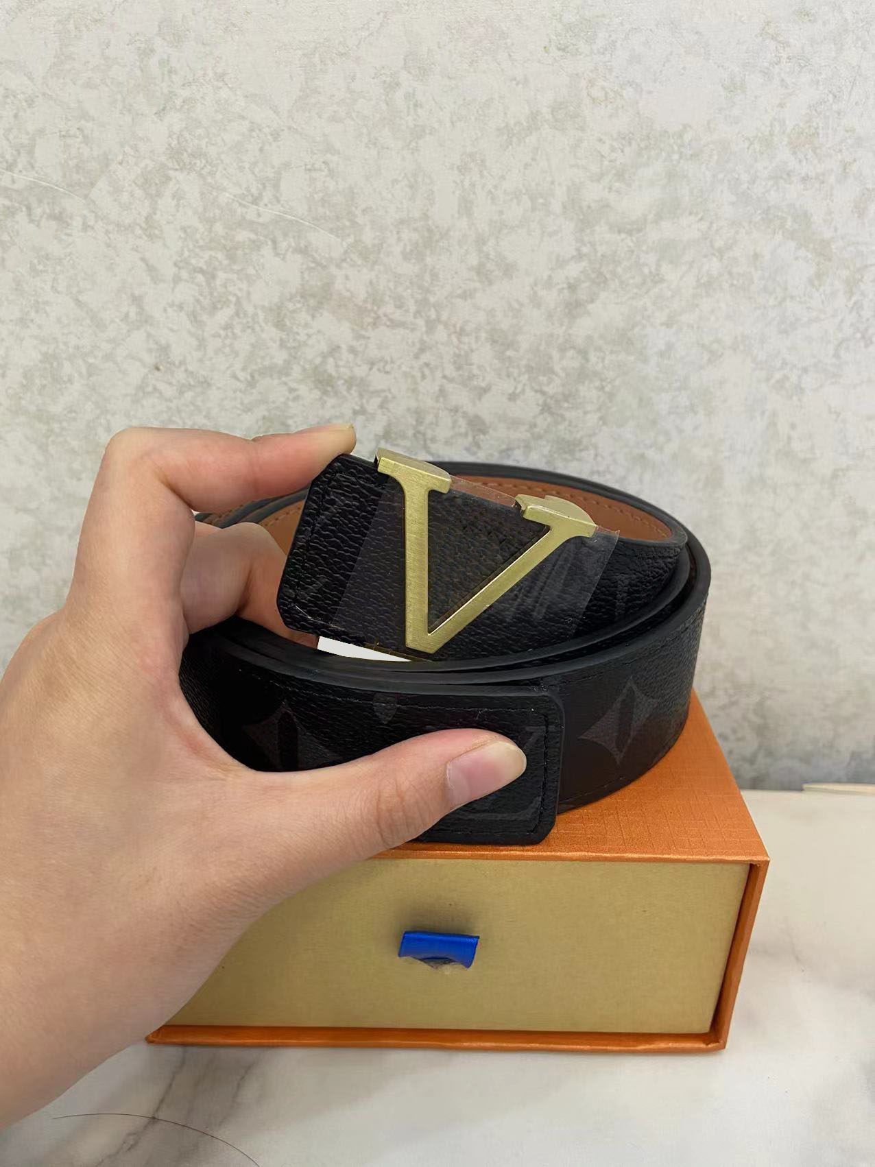 

Mens Designer Belts For Men Women Genuine Leather Ladies Jeans Belt Smooth Buckle Business Casual Strap Wholesale, With box