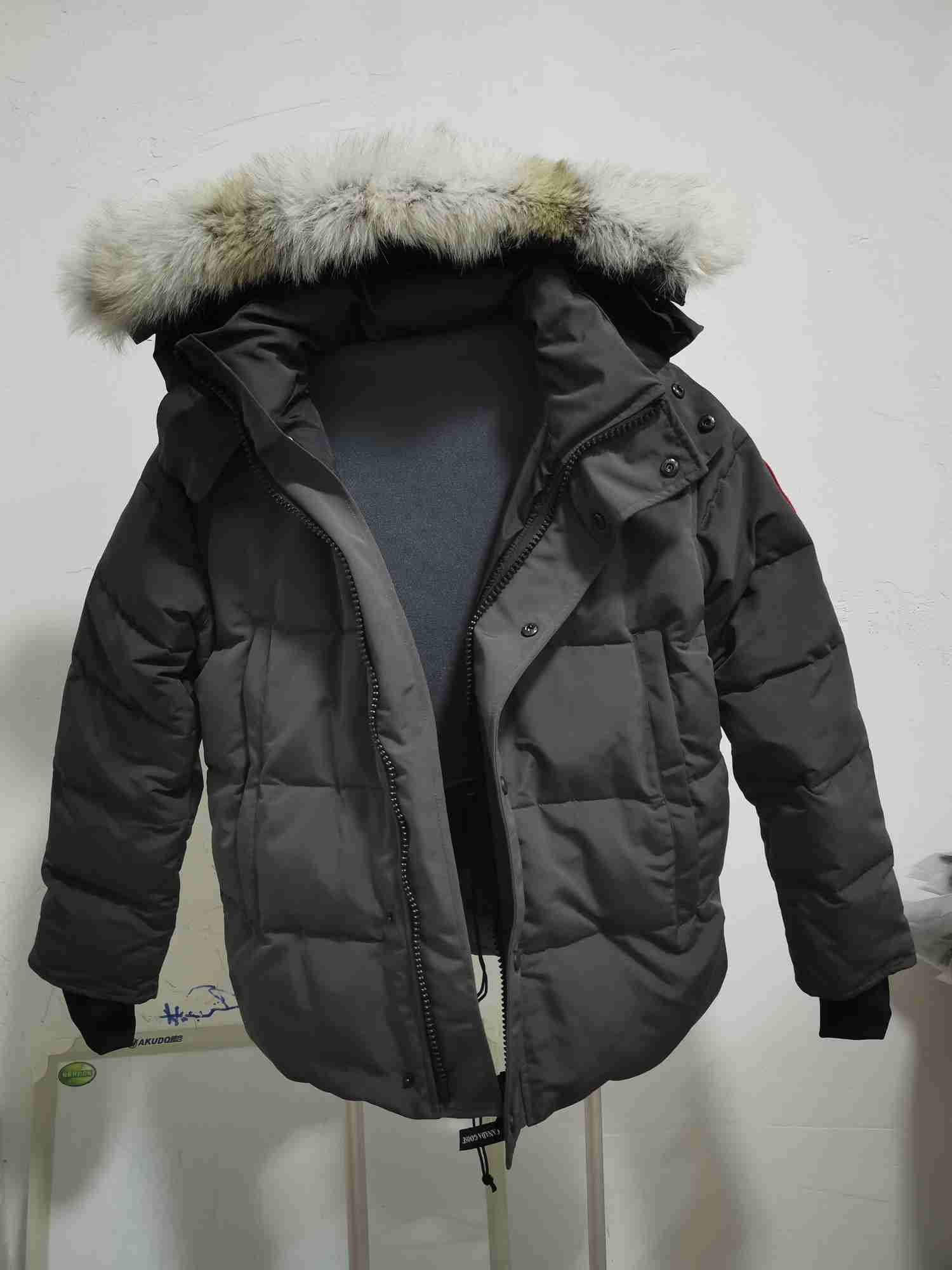 Top marque grand loup fourrure hommes vers le bas Parka veste d'hiver arctique marine noir vert rouge extérieur sweats à capuche expédition