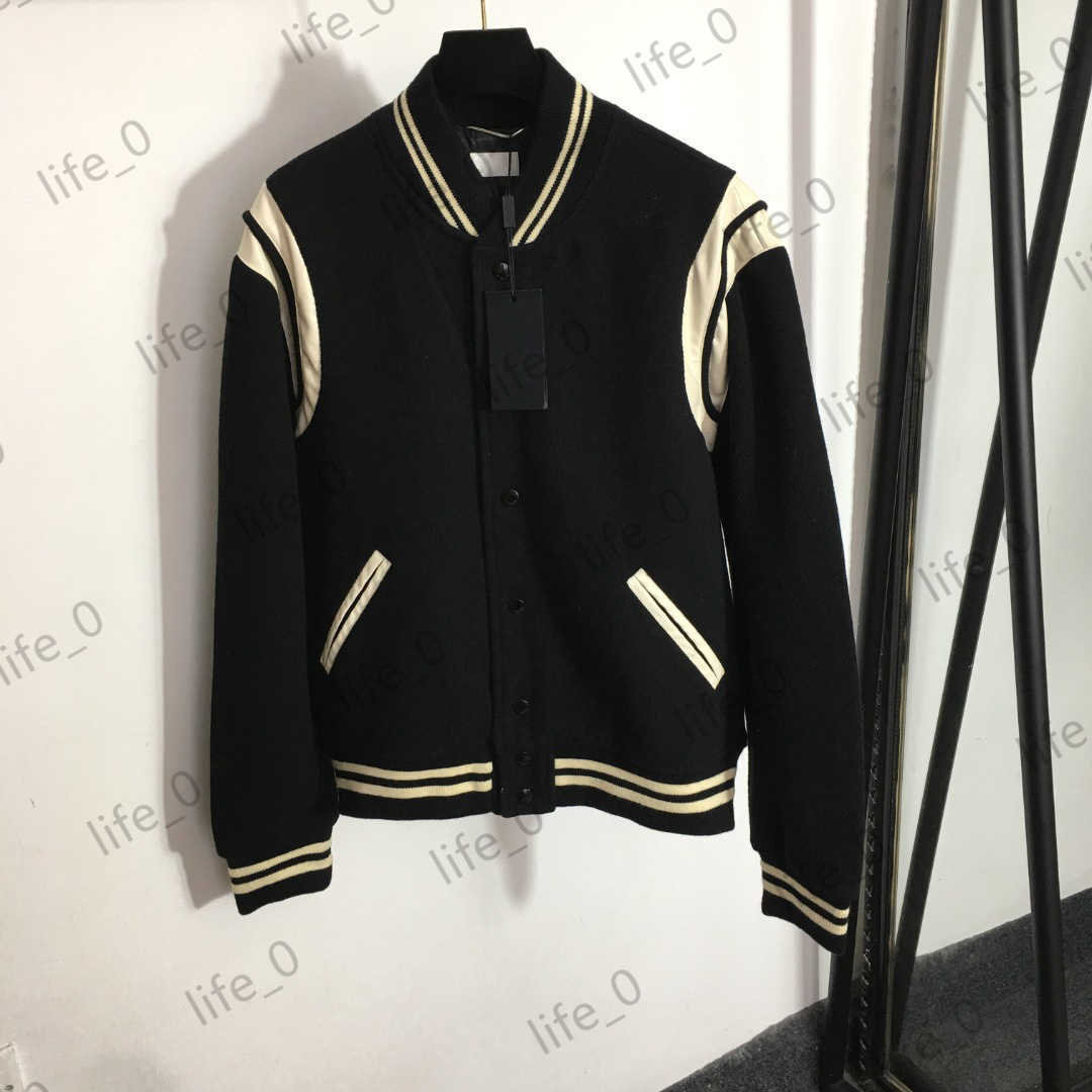 

Brand Women Jackets Matching Striped Leather Pockets Coats Tops Tweed Casual Thicken Warm Outerwear Fashion Womens Jacket 2 Colors