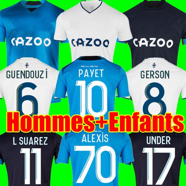 

22 23 Olympique De Marseilles soccer jersey PAYET 2022 2023 OM GERSON RONGIER GUENDOUZI ALEXIS maillot de foot CLAUSS football shirt UNDER men kids kit sets uniforms, Home patch