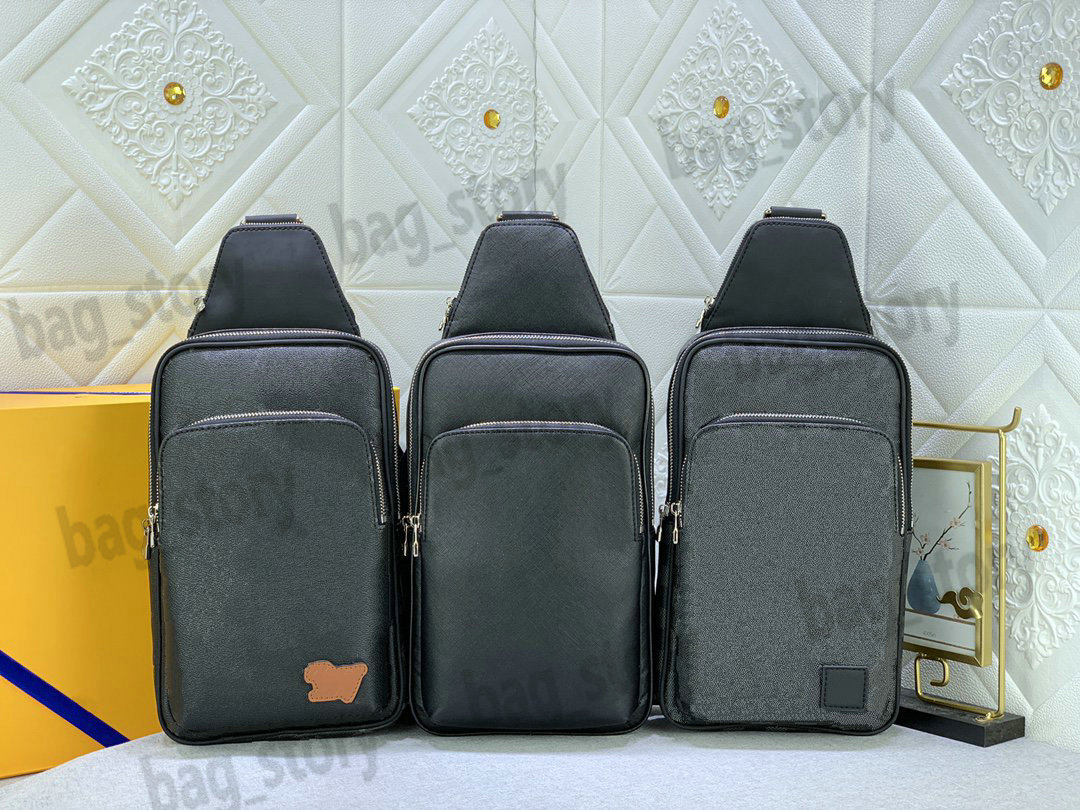 

Mens Avenue Sling Bag Flap Male Business Briefcase Chestbag Crossbody Shoulderbag Embossing Orange Letter Print Monograms With Solid Front Pocket Wallet M46344