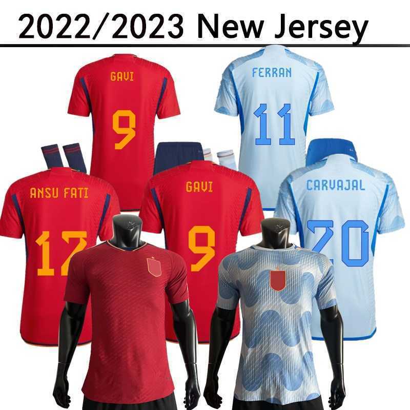 

2022 Spain soccer jerseys Espana ANSU FATI ASENSIO MORATA FERRAN KOKE GAVI AZPILICUETA C.SOLER 22 23 WORLD RAMOS CUP fans Player version