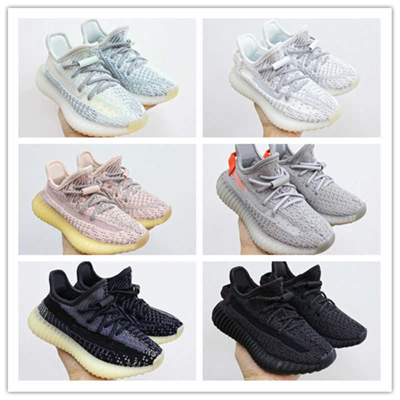 

Toddler Casual Athletic shoes size 28-35 Boy Girl sport sneaker lace Infant Kanye Kids Cloud White kid Running sneaker size24-35