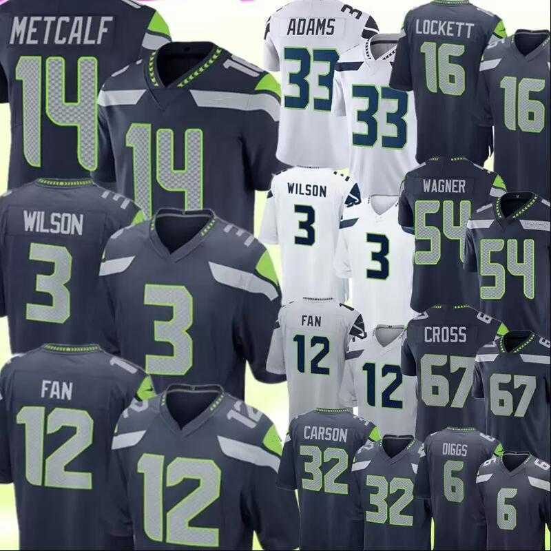 

DK Metcalf Mens Womens Kids Jersey Custom Seattle''Seahawks''Charles Cross Tyler Lockett Colby Parkinson Drew Lock Jamal Adams FAN 12s Football Jerseys blue, Color