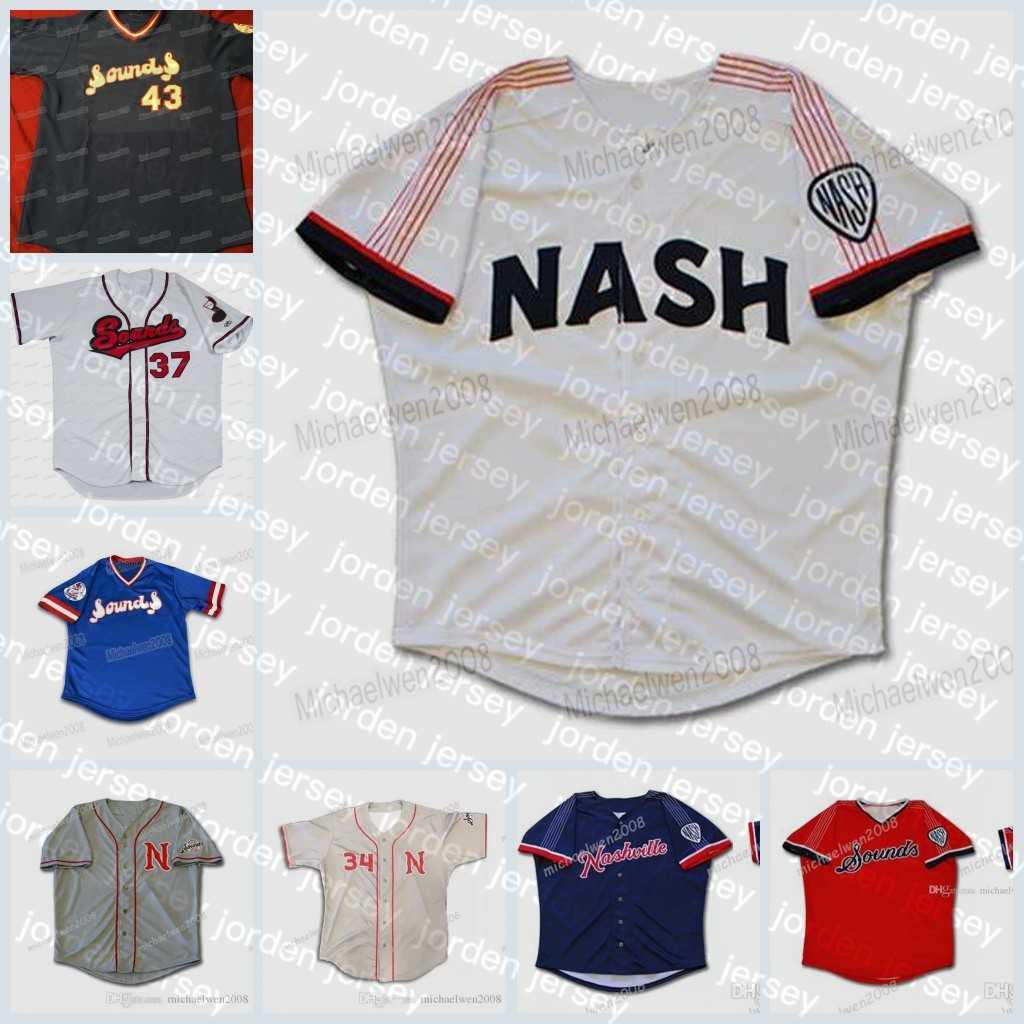 

Baseball Jerseys NEW College Baseball Wears Nashville Sounds Jersey 100% Double Stitched Embroidery V high-quality Men Women Youth Custom Baseball Jerseys, Mens grey2
