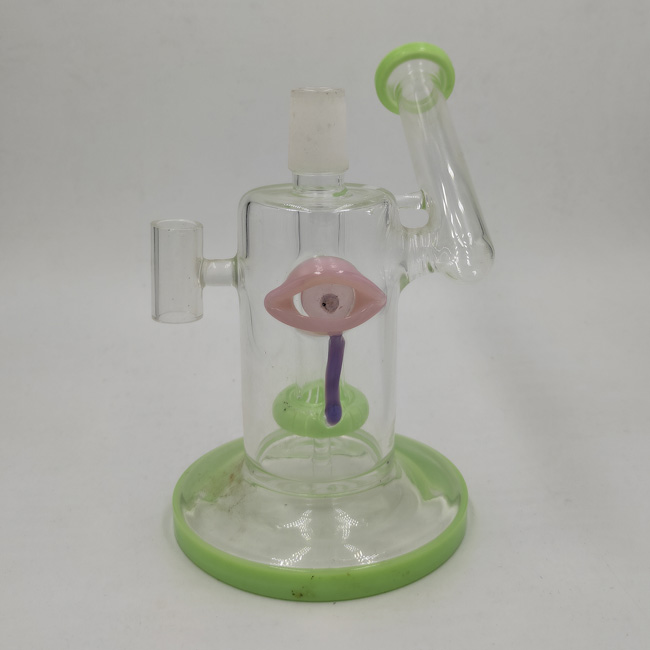 

Hookahs Eyes Glass Bong Sidecar Dab Rig with 18mm Male joint Smoking Pipe