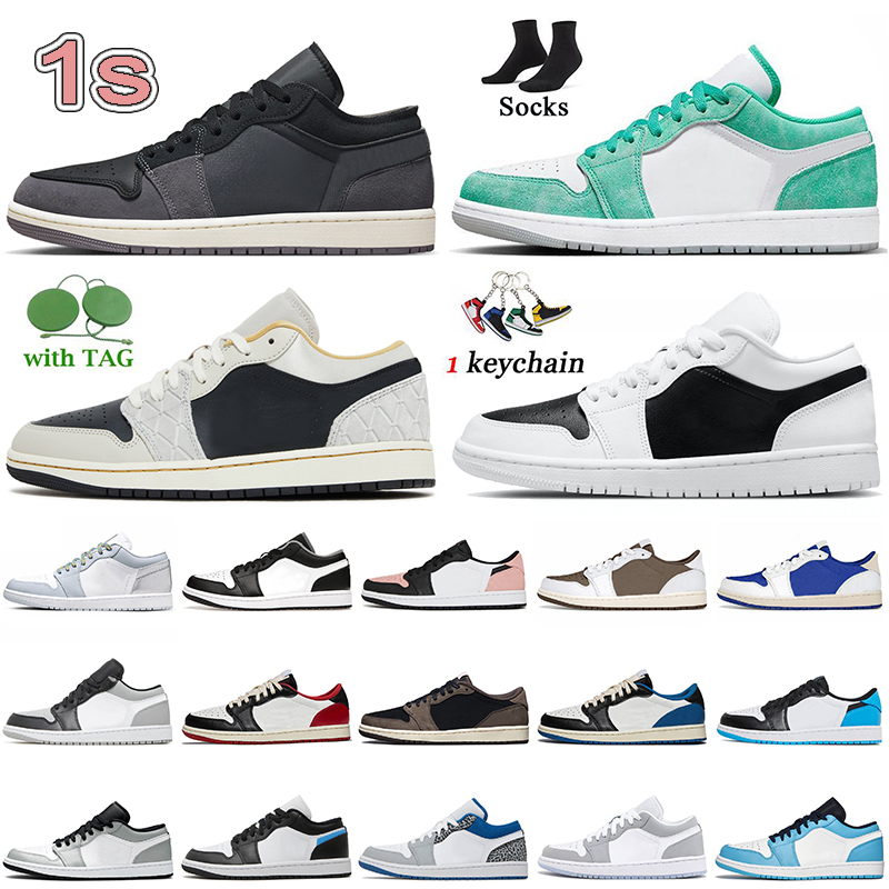 

Fashion Jumpman 1 1s Low Basketball Shoes s Sneakers For Women Mens New Emerald Tear Away Silver Beaded Panda UNC Craft Inside Out, B11 tropical twist 36-46