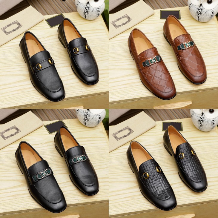 

Designers Shoes Mens Fashion Loafers Chaussures Genuine Leather Men Business Office Work Formal Dress Shoes Brand Designer Party Wedding Flat Shoe Size 38-46