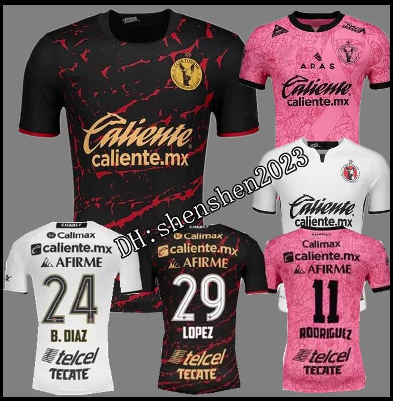 

2023 Xolos de Tijuana Special Soccer Jerseys 22 23 Breast Cancer Awareness Pink Edition Jersey Camisa Futebol LIGA MX Home Away MANOTAS Martinez Football Shirts, 22-23 tijuana home+patch