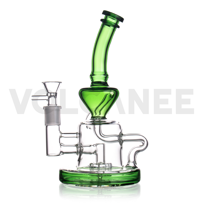

Hookahs 8.3 inch Recycler Dab Rigs Thick Glass Bong Water pipes Gravity Bongs Bubbler Smoking Accessory Water pipe with 14mm Herb Slide