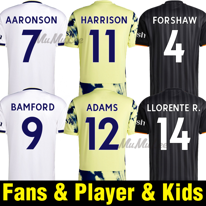 

3XL  2022 2023 soccer jerseys LEEDS SUMMERVILLE HARRISON HERNANDEZ ADAMS BAMFORD COOPER 22 23 Men Kids kit football shirt uniform, 11