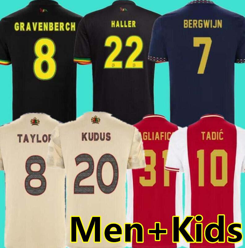 

TADIC 21 22 23 Soccer Jersey BASSEY BERGHUIS HALLER Third black Kit BLIND KLAASSEN TAYLOR 2022 2023 football shirts men kids uniforms BERGWIJN, Away kids size
