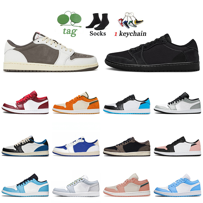

Women Mens Jumpman 1 Low Basketball Shoes Cactus Jack Reverse Mocha Black Phantom 1s Lows Retros Blue Olive Grey Tear Away Silver Fragment Sports Trainers Sneakers, A25 low astrograbber 36-46