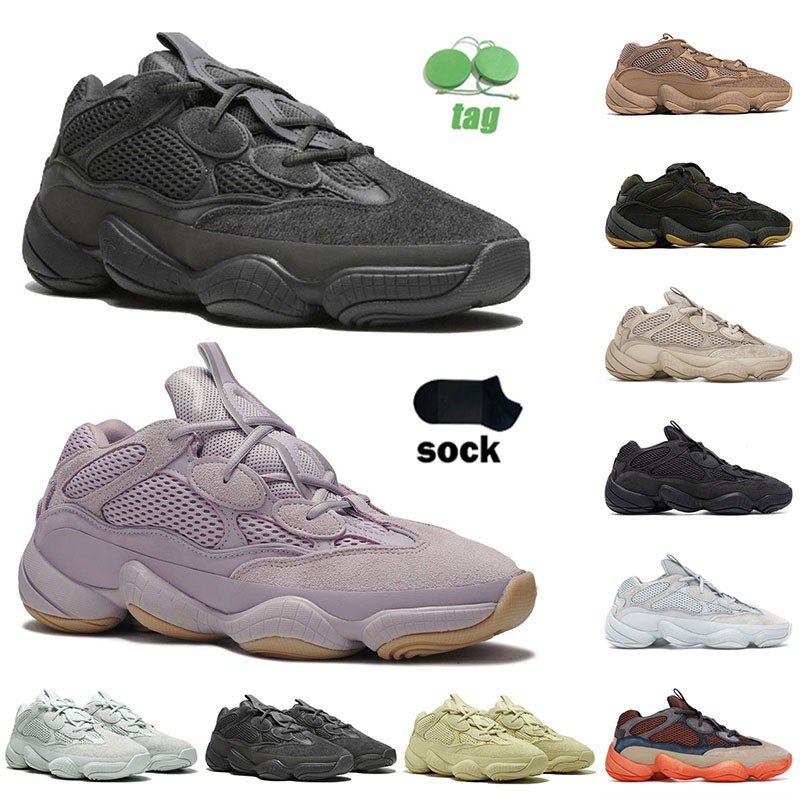 Designer Chaussures extérieures masculines Chaussures de course authentiques 500 Mesh Sneaker 500S Utilitaire noir Lune Argile Jaune Salt Blush A